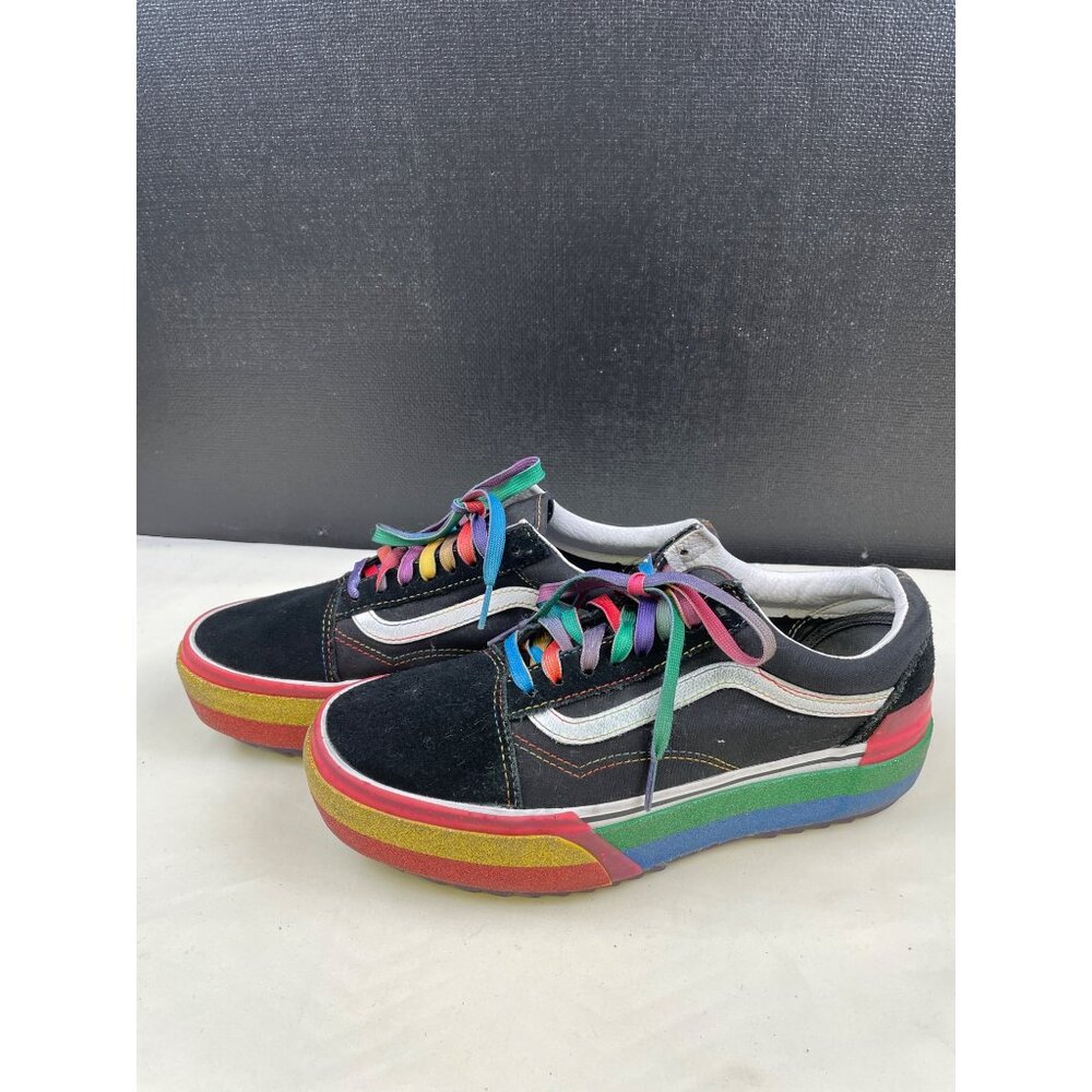 Vans Unisex Black Rainbow Chunky Sole Shoes/Sneakers Size M8.5 W10 SKU 4791 - Picture 4 of 8